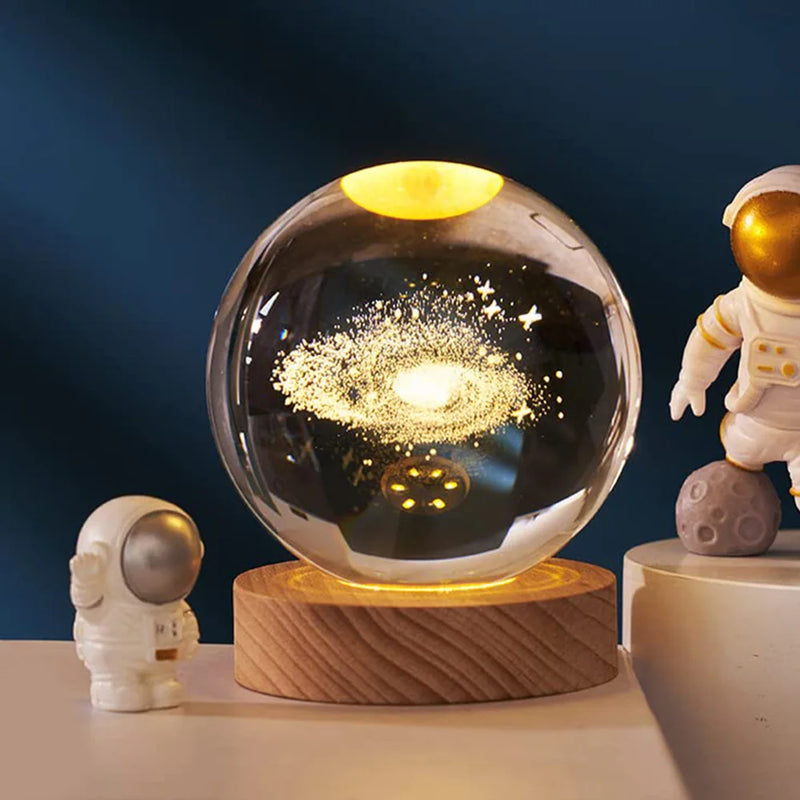 Astro World LED: Luz Noturna 3D com Escultura Galáctica